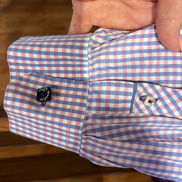 Jack Maverick men’s business casual button down cotton shirt plaid Size XXL - Picture 3 of 11